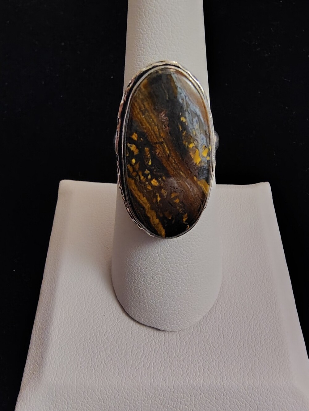 Iron Tiger Eye Statement Ring